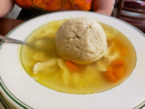 Matzah ball soup at Tamarisk Senior Living